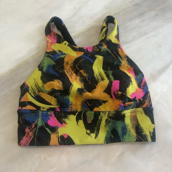 Lululemon Wunder Train Long Line Racerback Tank Top Undertone Black Multi sz 4 - Picture 2 of 6